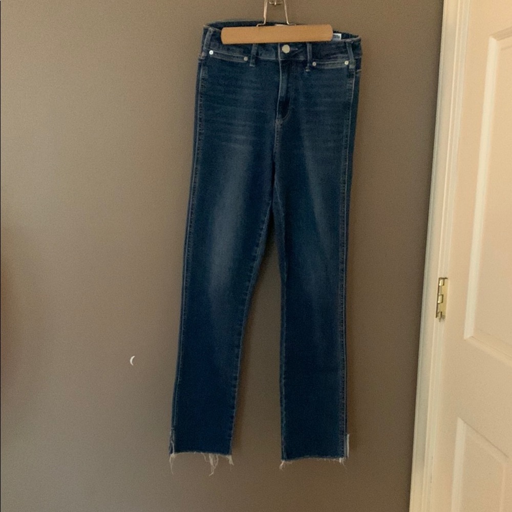 PAIGE Blue Straight Leg Jeans Classic Style